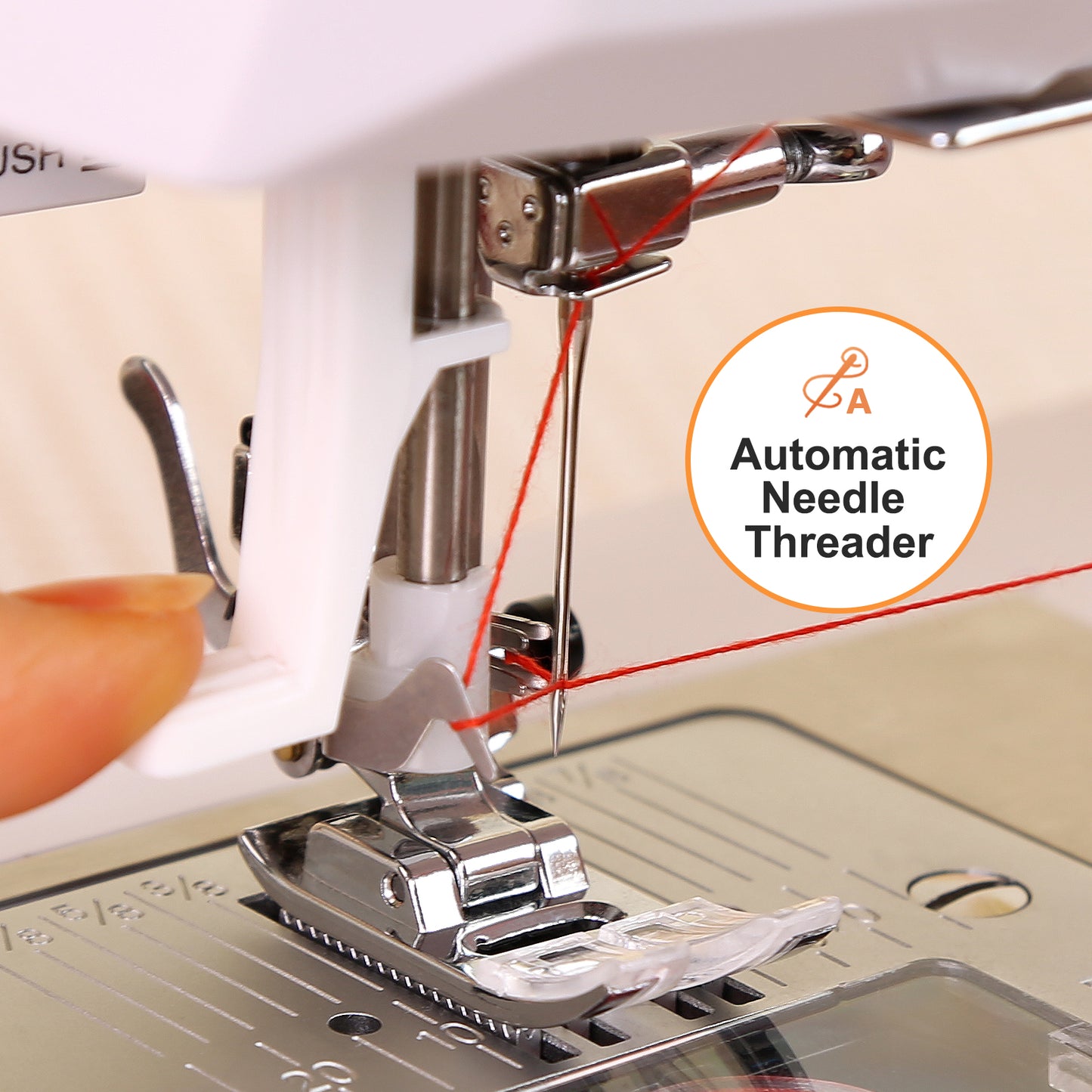 FEIYUE FY450 Electronic Sewing Machine, 100 Stitches & Alphabet, LCD Screen, Free Arm, One-Touch Operation, Multi-Function Portable Craft Machine for Home & DIY Projects