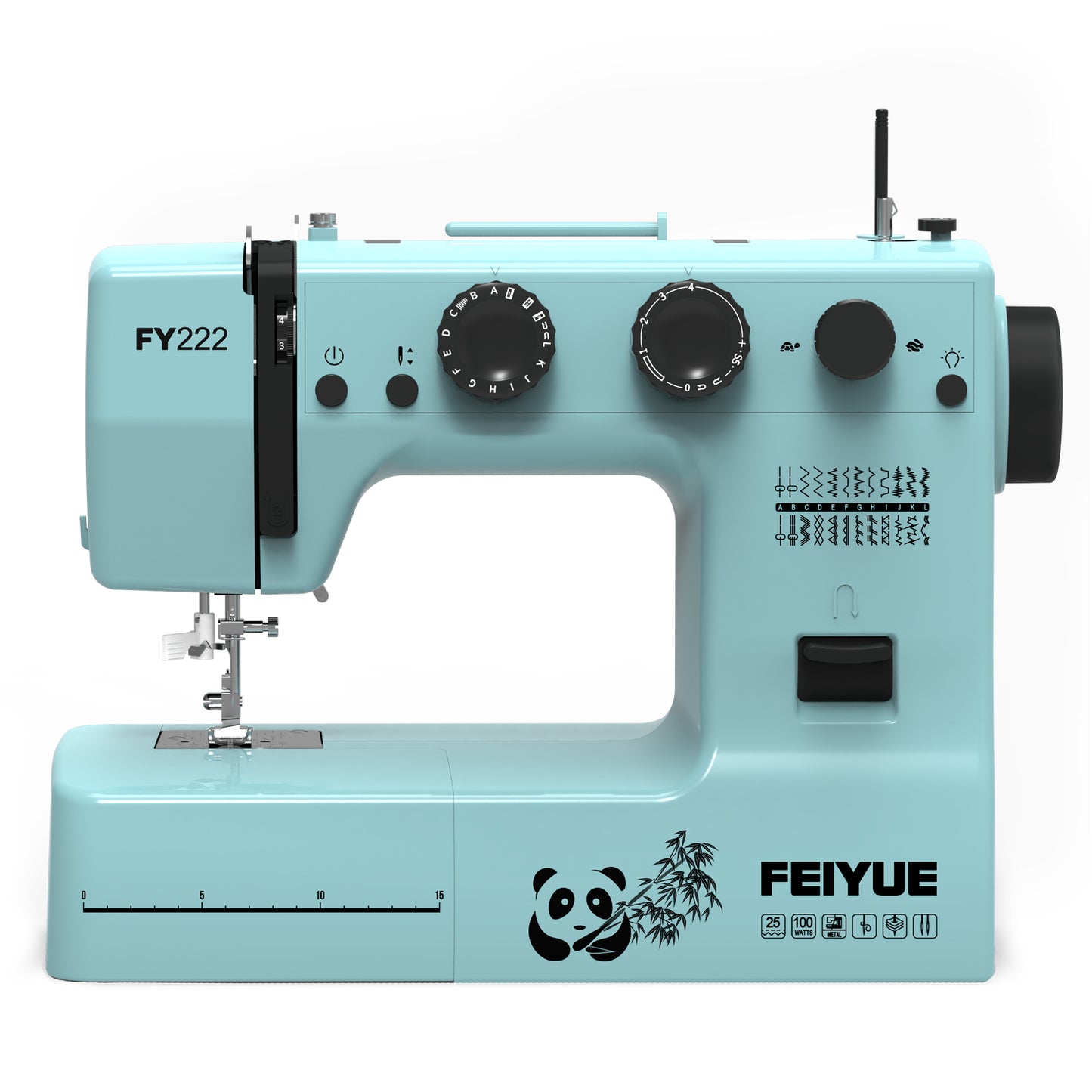 FEIYUE FY222 Home Sewing Machine with Adjustable Speed Dial, Precision Control Design & Built-In Work Light