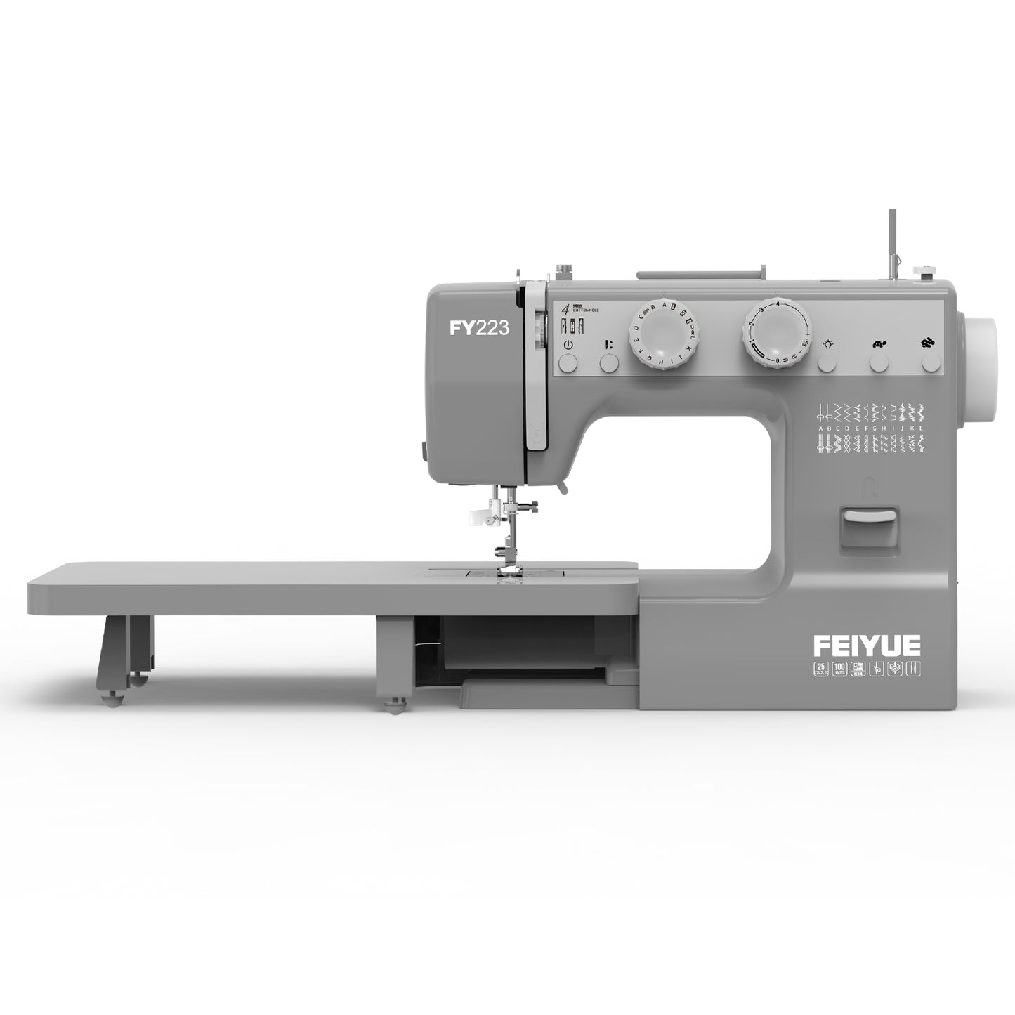 FEIYUE FY223 Compact Home Sewing Machine with Extension Table, Intuitive Controls and Adjustable Sewing Speed