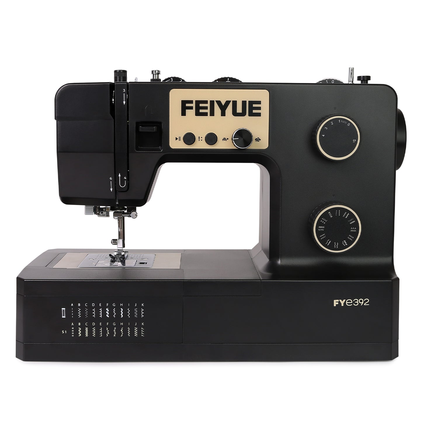 FEIYUE FYe392 Sewing Machine, Energy Saving Servo Motor, Heavy Duty & Portable, 23 Built-in Stitches, Multiple Needle Positions, 6 Bobbins & 5 Included Sewing Feet