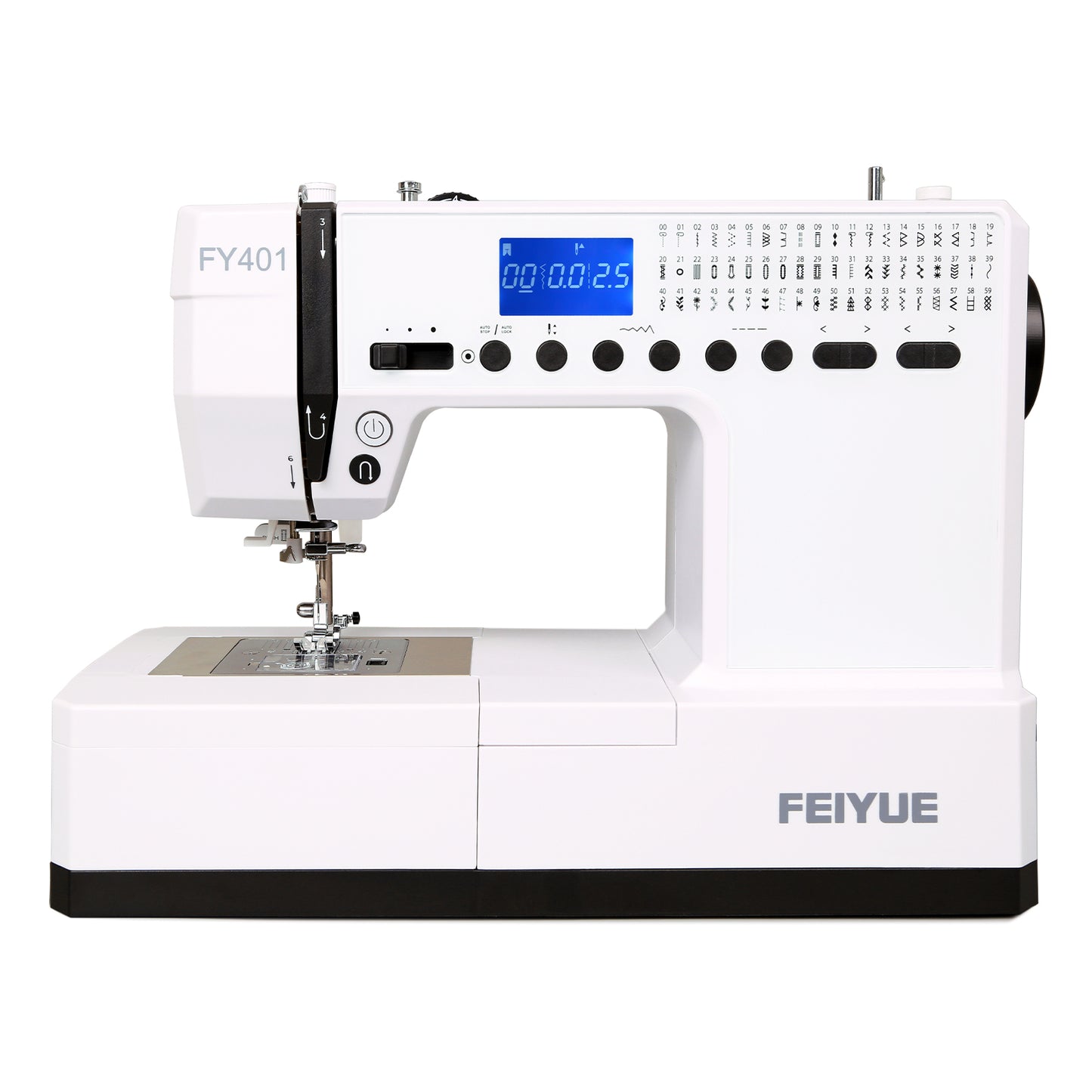 FEIYUE FY401 Electronic Sewing Machine, 60 Stitches, Digital LCD, Easy One-Touch Operation, Portable & Versatile for Beginners and Crafters, Home Sewing & DIY Projects