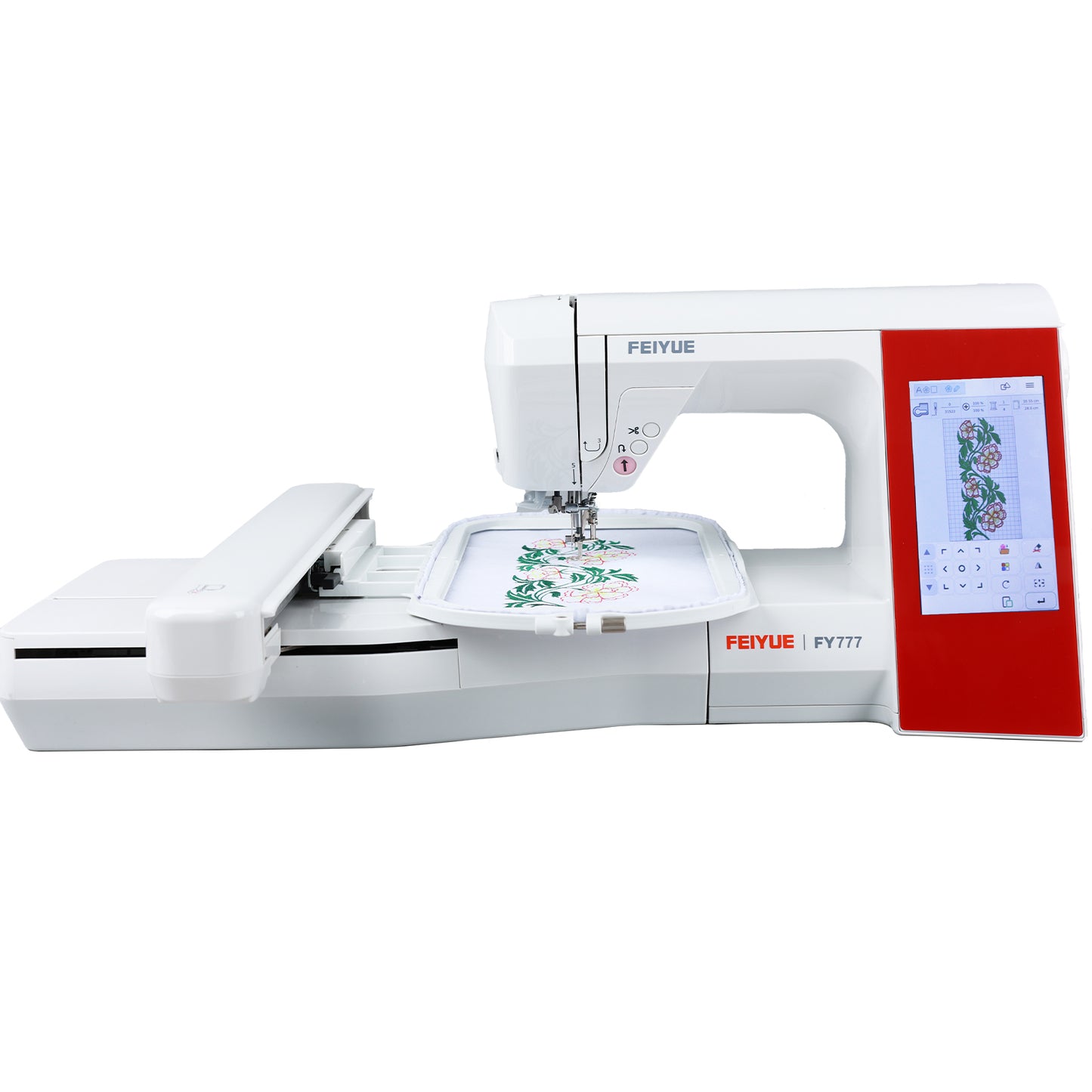 FEIYUE FY777 Computerized Sewing & Embroidery Machine - Touch Screen Control, Built-in Embroidery Patterns & Letters, USB Pattern Import, Automatic Thread Trimming, LED Sewing Light