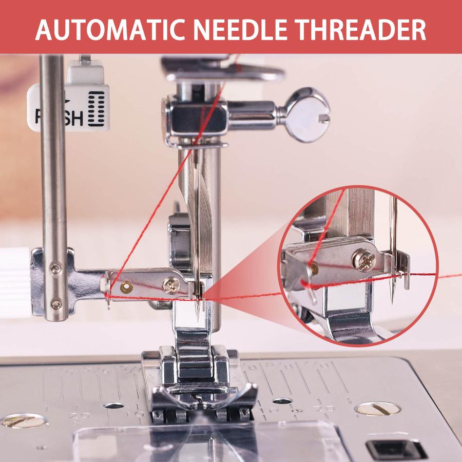 FEIYUE FYe380 Sewing Machine with Multiple Needle Positions, 23 Built-in Stitches, Speed Control, Energy Saving Servo Motor, Heavy Duty & Portable, Easy to Use
