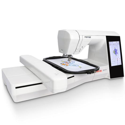 FEIYUE FY777 Computerized Sewing & Embroidery Machine - Touch Screen Control, Built-in Embroidery Patterns & Letters, USB Pattern Import, Automatic Thread Trimming, LED Sewing Light