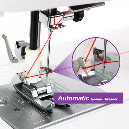 FEIYUE FYe300 Full Size Sewing Machine with Foot Pedal, Powerful Servo Motor, Controllable Pedal Speed, Great for Beginners, 105 Stitch Applications