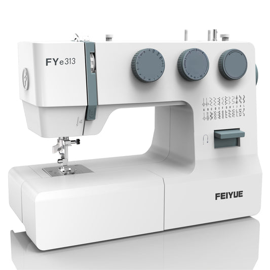 FEIYUE FYe313 Mechanical Sewing Machine – Utility & Decorative Stitches, Free Arm Design, Built-In Needle Threader, Reliable Home Sewing Machine