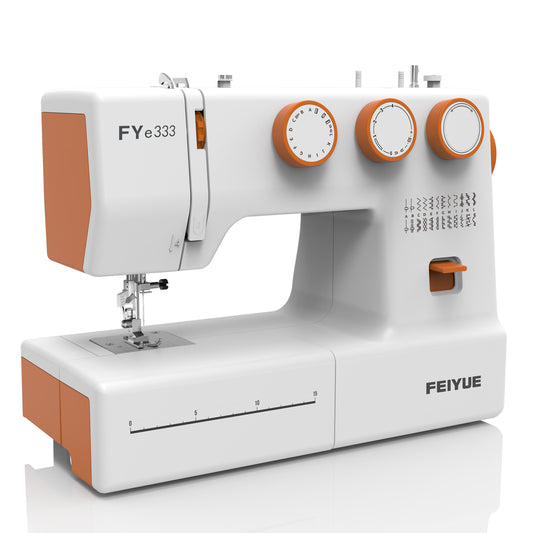 FEIYUE FYe333 Mechanical Sewing Machine – Expanded Stitch Selection, Adjustable Stitch Width & Length, Free Arm Design, Built-In Needle Threader for Home Sewing