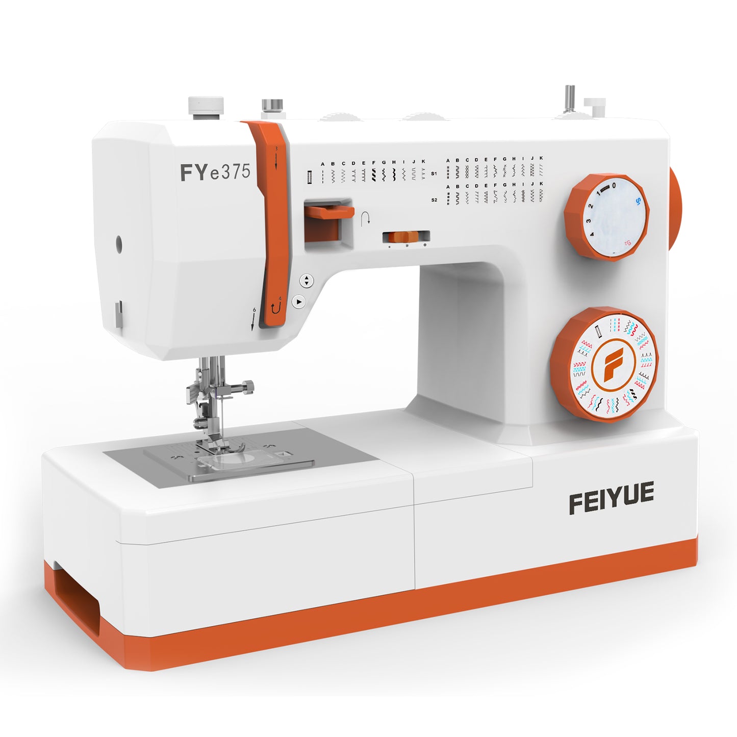 FEIYUE FYe375 Multi-Function Sewing Machine – Extended Built-In Stitch Selection, One-Step Buttonhole, Automatic Needle Threader, Versatile Home Sewing Machine