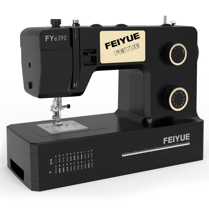 FEIYUE FYe390 Sewing Machine, Energy Saving Servo Motor, Heavy Duty & Portable, 23 Built-in Stitches, Multiple Needle Positions, 6 Bobbins & 5 Included Sewing Feet