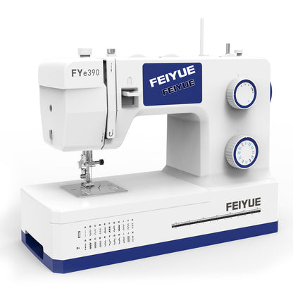 FEIYUE FYe390 Sewing Machine, Energy Saving Servo Motor, Heavy Duty & Portable, 23 Built-in Stitches, Multiple Needle Positions, 6 Bobbins & 5 Included Sewing Feet