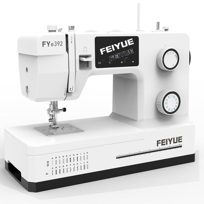 FEIYUE FYe392 Sewing Machine, Energy Saving Servo Motor, Heavy Duty & Portable, 23 Built-in Stitches, Multiple Needle Positions, 6 Bobbins & 5 Included Sewing Feet