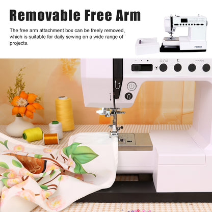 FEIYUE FY401 Electronic Sewing Machine, 60 Stitches, Digital LCD, Easy One-Touch Operation, Portable & Versatile for Beginners and Crafters, Home Sewing & DIY Projects