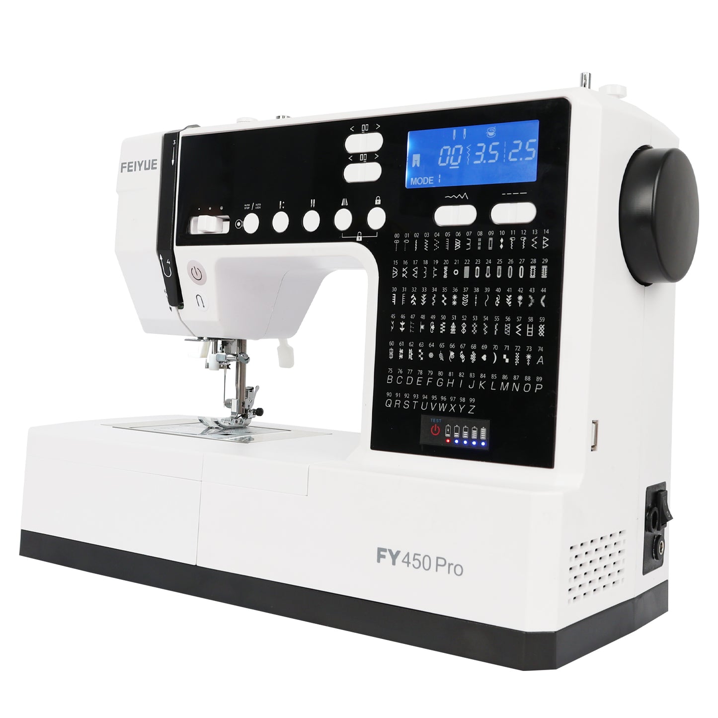 FEIYUE FY450 Pro Computerized Sewing Machine - Rechargeable Battery with Power Level Display, Auto Thread Trimming, Upper Thread Detection, Precision Sewing for Advanced Home Use