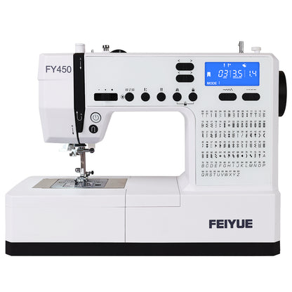 FEIYUE FY450 Electronic Sewing Machine, 100 Stitches & Alphabet, LCD Screen, Free Arm, One-Touch Operation, Multi-Function Portable Craft Machine for Home & DIY Projects
