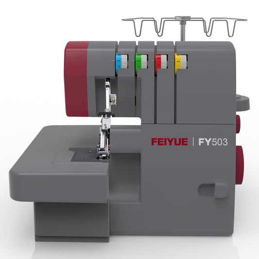 FEIYUE FY503 Heavy Duty Overlock Serger Machine – 2/3/4 Thread Capability | Differential Feed, Free Arm Sewing, Adjustable Stitch & Seam Width