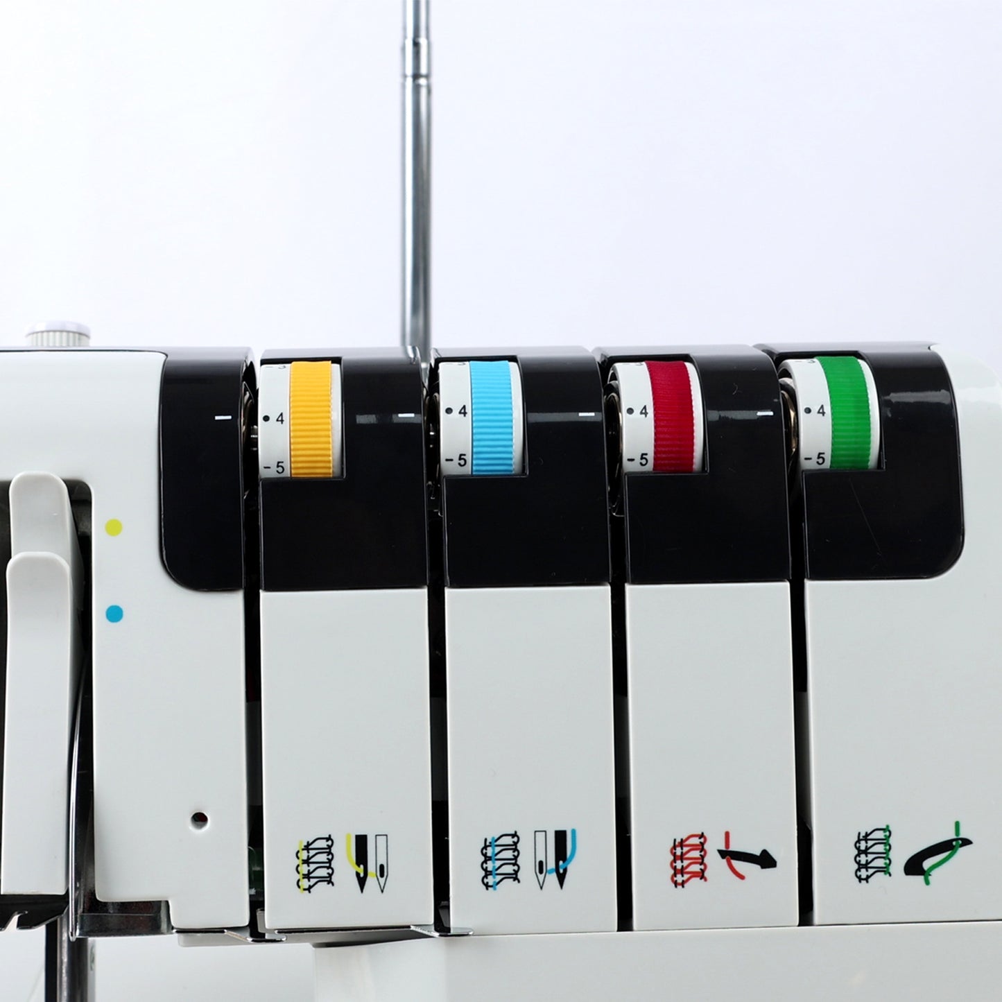 FEIYUE FY555 Overlock Sewing Machine - One-Step Air Threader, Differential Feed, 2/3/4 Thread Stitch Options, Adjustable Stitch Length & Width, LED Sewing Light