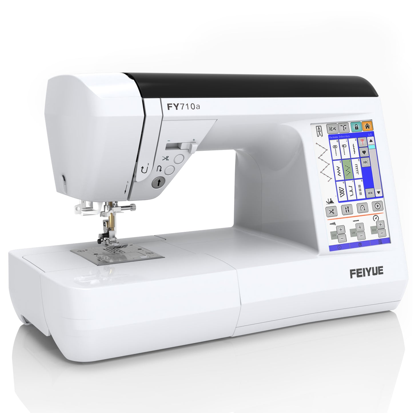 FEIYUE FY710-a High-End Computerized Sewing Machine – Large LCD Touch Screen, 180+ Stitch Patterns, Letter & Memory System, Auto Thread Trimming for Advanced Home Sewing