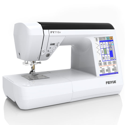 FEIYUE FY710-a High-End Computerized Sewing Machine – Large LCD Touch Screen, 180+ Stitch Patterns, Letter & Memory System, Auto Thread Trimming for Advanced Home Sewing