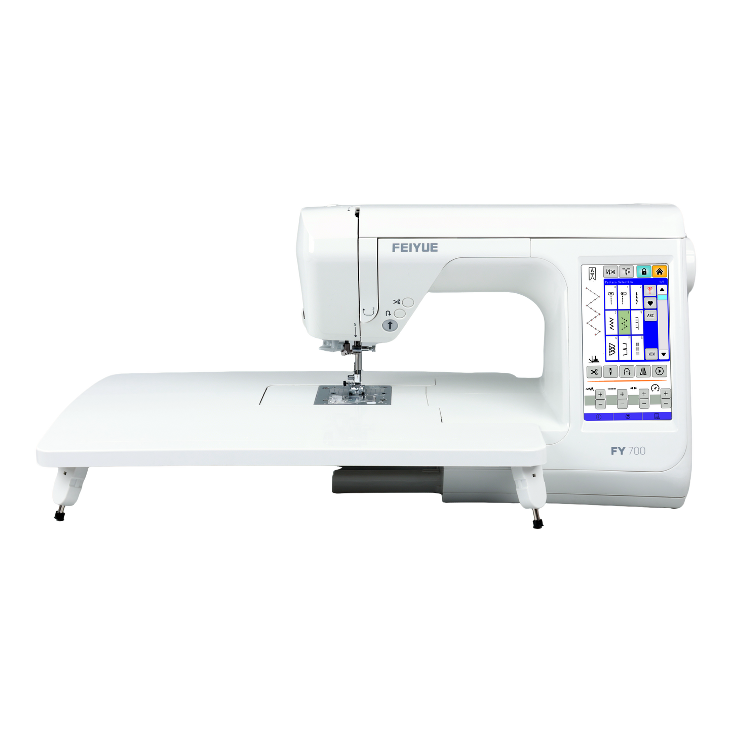 FEIYUE FY700 Computerized Sewing Machine with Extension Table, 180 Stitch Patterns, Automatic Needle Threader, LCD Display, Adjustable Speed, Presser Foot Set, Auto Thread Cutter, for Household Sewing and Crafts