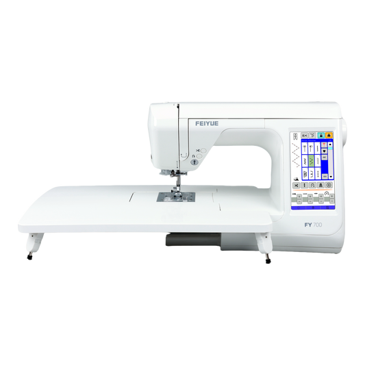 FEIYUE FY700 Computerized Sewing Machine with Extension Table, 180 Stitch Patterns, Automatic Needle Threader, LCD Display, Adjustable Speed, Presser Foot Set, Auto Thread Cutter, for Household Sewing and Crafts