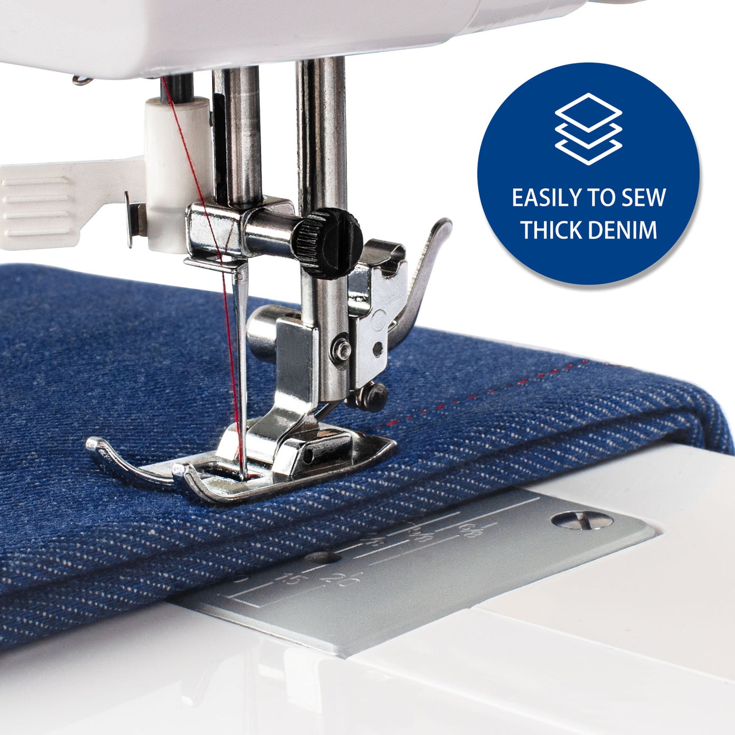 FEIYUE FYe310 Sewing Machine with Accessory Kit, 105 Stitch Applications, 100W Servo Motor, Heavy Duty Interior Metal Frame, Dual LED Lights, Easy to Use (Blue)